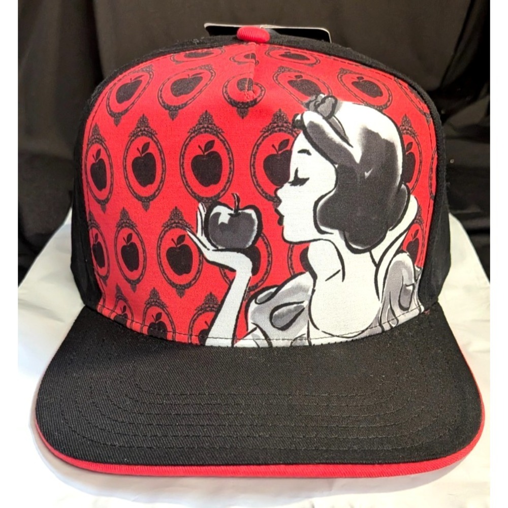 NWT Disney Princess Snow White Hat Baseball Cap Apples Just One Bite Embroidered